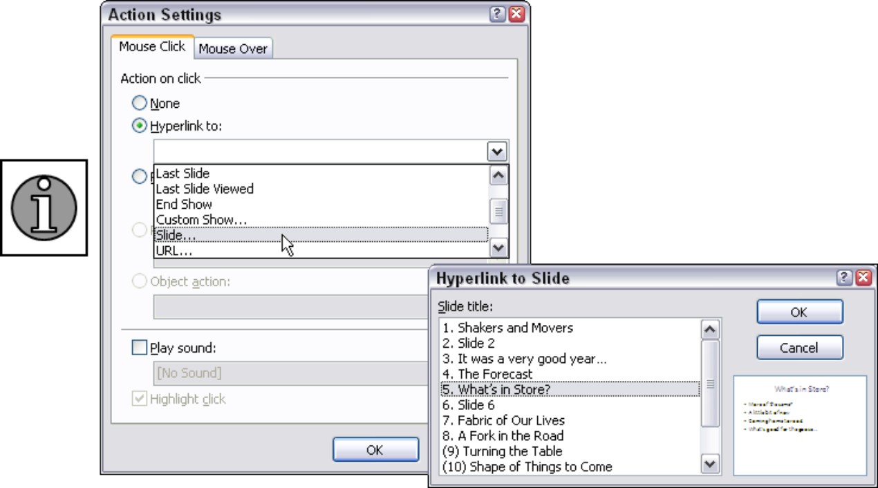 Figure 4-5: Making an action button.